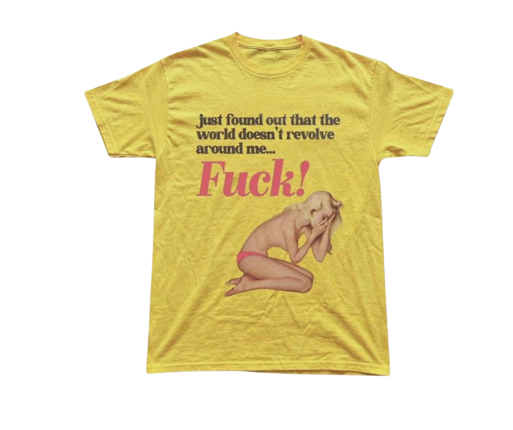The World Graphic Tee Vintage Yellow