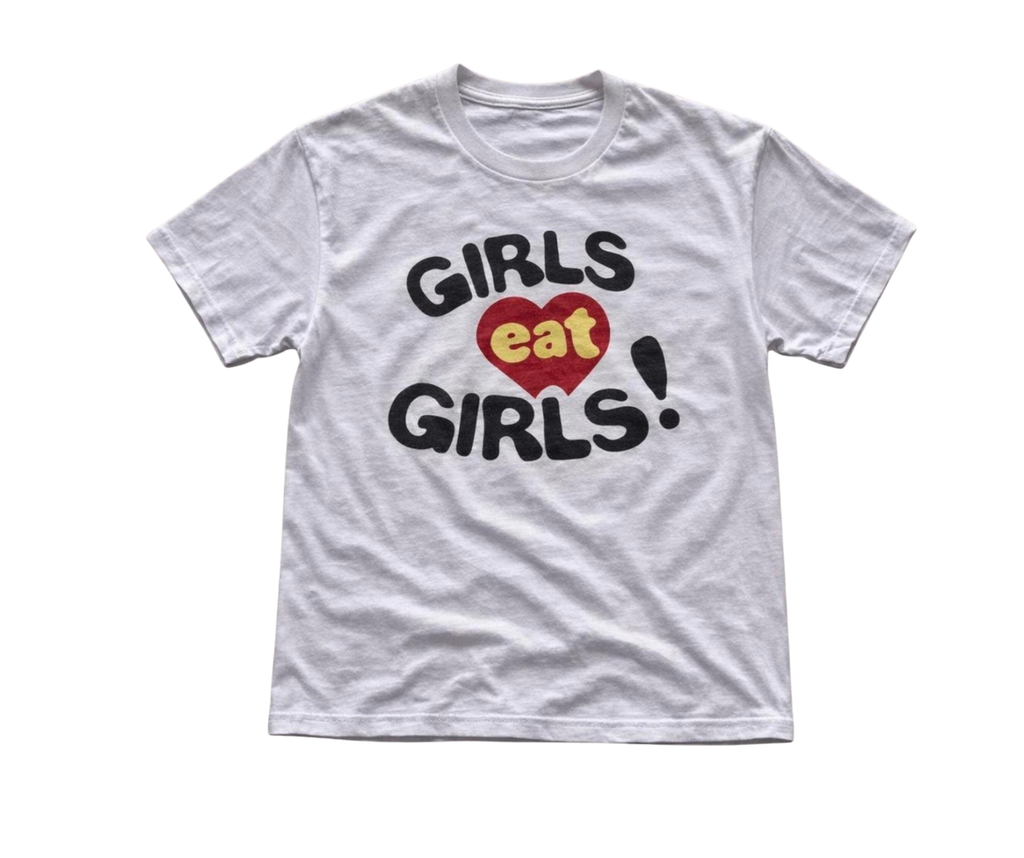 Girls Eat Girls White Graphic Tee